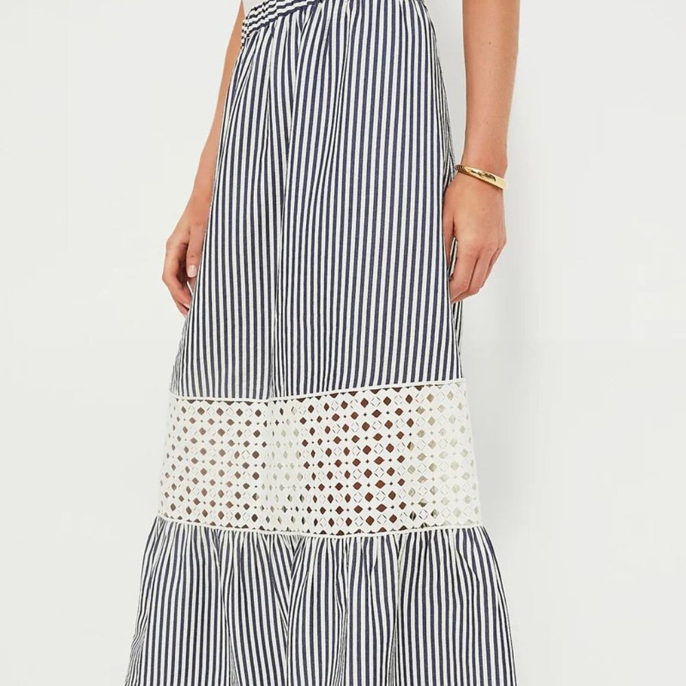 Tuckernuck Blue Stripe Eyelet Hana Skirt (NWT!)